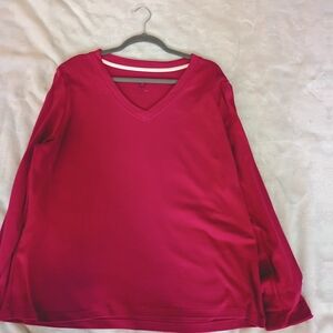 Isaac Mizrahi Women's Long Sleeve V-Neck Top